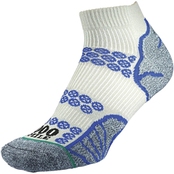 1000 Mile calze da corsa Lite Anklet uomo riciclate argento-blu