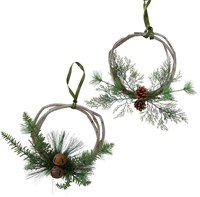 Boltze Home corona rami di pino decorazione 35cm Natale