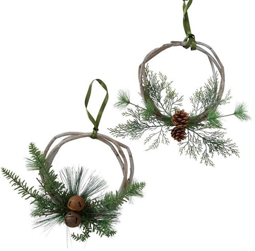 Boltze Home corona rami di pino decorazione 35cm Natale