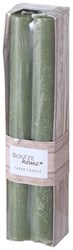 Boltze Home candela da tavola rustica verde 4 pezzi - decorazione tavolo