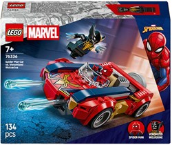 LEGO auto Spider-Man set di costruzione con minifigure Venomized Wolverine