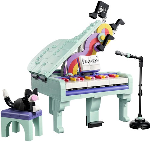 LEGO Creator set costruzioni pianoforte con gatto e giocattolo musicale retrò 31392-2