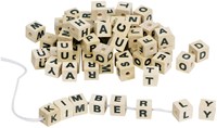 Goki perline alfabeto in legno set 300 pezzi giocattolo educativo