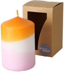 Boltze Home candela dip dye arancione lilla - decorazione elegante