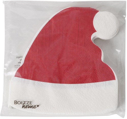 Boltze Home tovaglioli decorazione tavola natalizia cappello di Babbo Natale 12 pezzi
