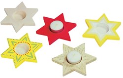Beleduc portacandela stella kit creativo legno da decorare