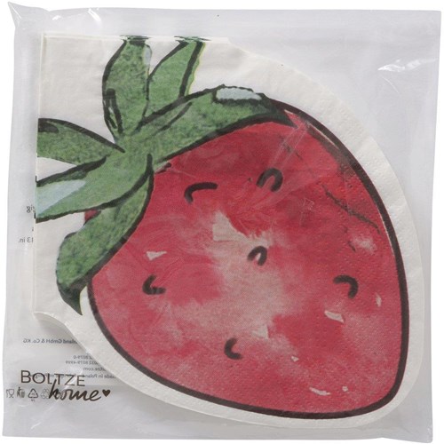 Boltze Home tovaglioli fragola carta 12 pezzi rosso decorazione tavola frutta