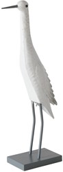Boltze Home statua decorativa uccello metallo bianco 55 cm atmosfera spiaggia