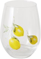 Boltze Home bicchiere Capri limone 600ml vetro trasparente decorativo