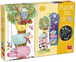 Jumbo Goula puzzle XXL fattoria giorno e notte luminoso cartone 27 pezzi