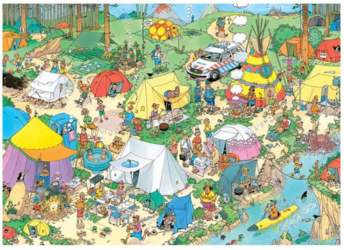Jumbo puzzle Camping nella Foresta Jan van Haasteren 1000 pezzi-2