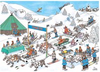 Jumbo puzzle Jan van Haasteren Corsa delle Renne 500 pezzi cartoon-2