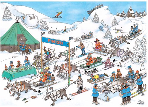 Jumbo puzzle Jan van Haasteren Corsa delle Renne 500 pezzi cartoon-2