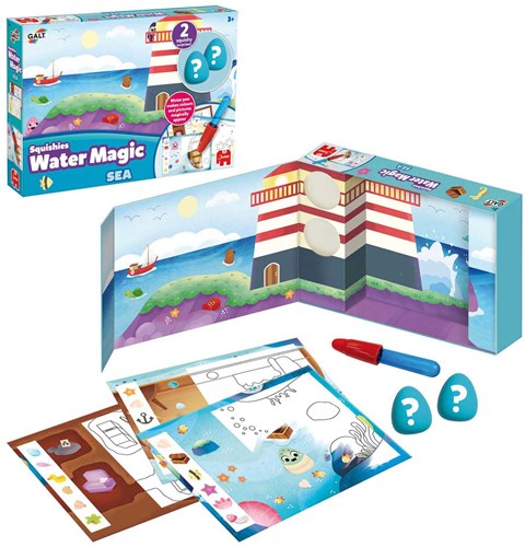 Jumbo Water Magic Squishies Animali Marini - Colorare con l'acqua - Set gioco-3