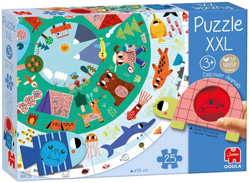 Jumbo puzzle XXL scopri gli animali - giocattolo educativo