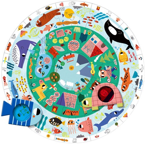 Jumbo puzzle XXL scopri gli animali - giocattolo educativo-2