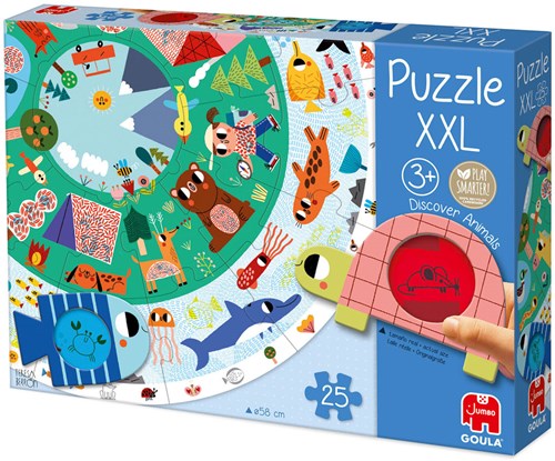 Jumbo puzzle XXL scopri gli animali - giocattolo educativo-3