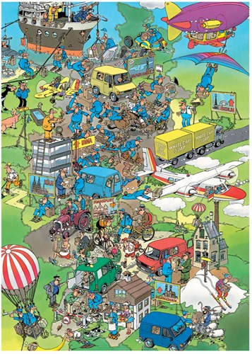 Jumbo puzzle Oldtimer Pakketstress 1000 pezzi puzzle cartoon-2