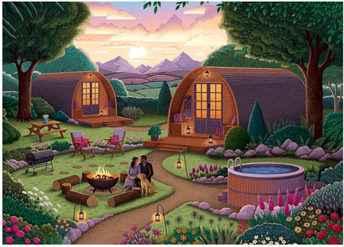 Falcon puzzle Glamping 1000 pezzi paesaggio adulti-2