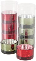 Boltze Home portacandele in vetro set - portacandele decorativi 4 pezzi