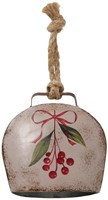 Boltze Home campanella natalizia decorativa con corda di juta 11,5x5x12cm metallo