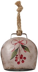 Boltze Home campanella natalizia decorativa con corda di juta 11,5x5x12cm metallo