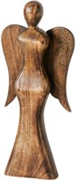 Boltze Home figura angelo legno decorazione mango 16x35cm marrone