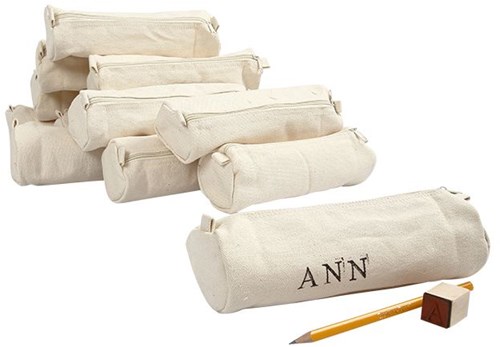 Creativ Company astuccio in cotone naturale 6x20 cm con cerniera