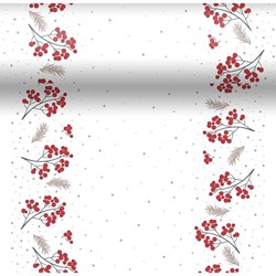 Duni tovaglia rotolo plastica 3-in-1 berrie merrie 40x480cm Natale