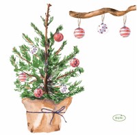 Duni tovaglioli decorazione natalizia Tree and Baubles 24x24cm