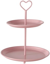 Boltze Home alzata rosa - vassoio elegante Ø21xH25cm