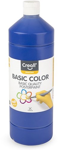 Creall tempera blu scuro 1 litro - pittura scolastica per bambini