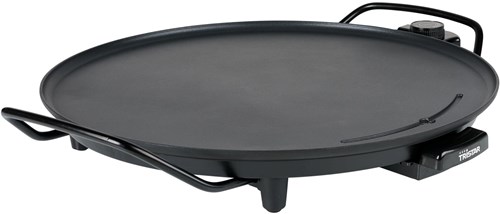 Piastra grill tonda 40 cm griglia elettrica da tavolo gourmet nera