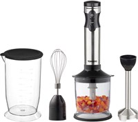 Tomado frullatore a immersione set acciaio inox - potente mixer 1000W con tritatutto