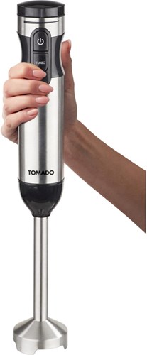 Tomado frullatore a immersione set acciaio inox - potente mixer 1000W con tritatutto-2
