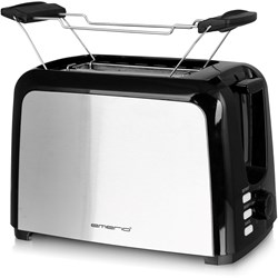 Emerio tostapane 2 fessure nero acciaio inox 750W TO-123924 elettrodomestico