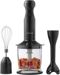 Inventum frullatore a immersione set elettrodomestico cucina nero 350 watt con frusta e tritatutto