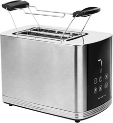 Tostapane Emerio acciaio inox con display digitale - 2 fessure - 800W - Defrost