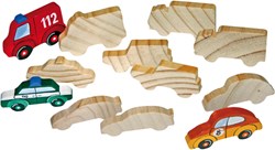 Eduplay set veicoli in legno - figure creative da gioco per bambini