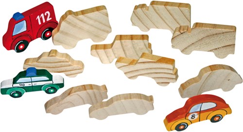 Eduplay set veicoli in legno - figure creative da gioco per bambini