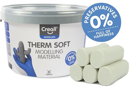 Creall argilla bianca - Therm Soft pasta modellabile 2000g per creatività-2
