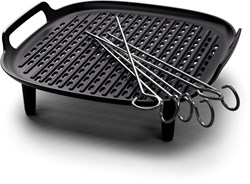 Philips accessorio grill Airfryer XXL - piastra e spiedini - nero