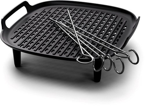 Philips accessorio grill Airfryer XXL - piastra e spiedini - nero