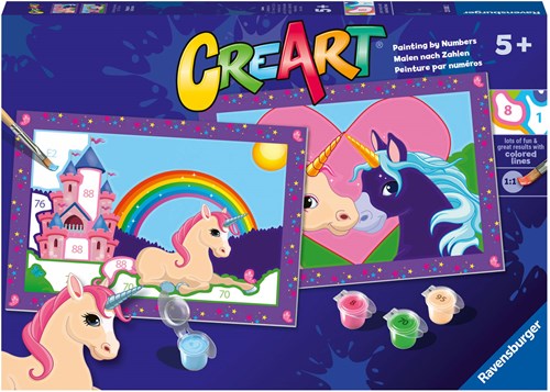 Ravensburger dipingi con i numeri - Unicorni magici giocattolo creativo