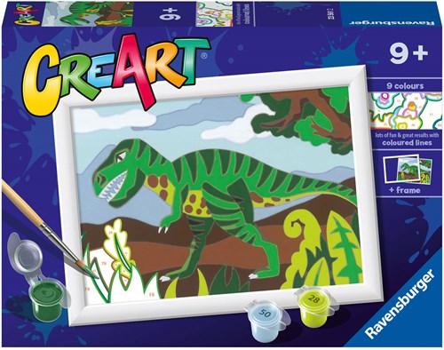Ravensburger dipingere con i numeri dinosauro - Kit pittura CreArt bambini