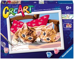 Ravensburger dipingi con i numeri - CreArt Due Gatti Coccolosi animali