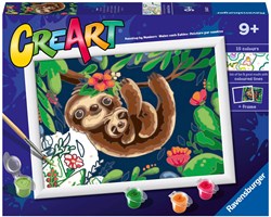 Ravensburger dipingi con i numeri - CreArt Bradipi carini kit pittura