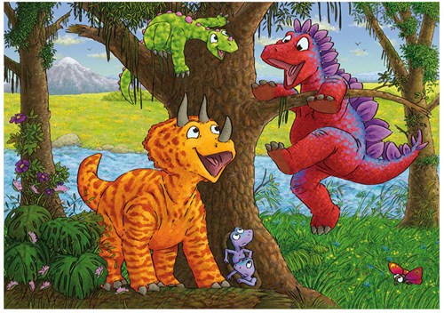 Ravensburger puzzle dinosauri giocosi - 2x24 pezzi puzzle bambini-3