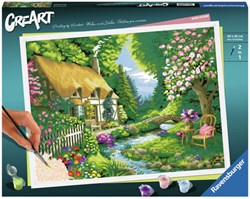 Ravensburger dipingi con i numeri CreArt Cottage Garden kit pittura