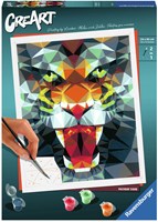 Ravensburger dipingi con i numeri CreArt Tigre Poligonale set artistico